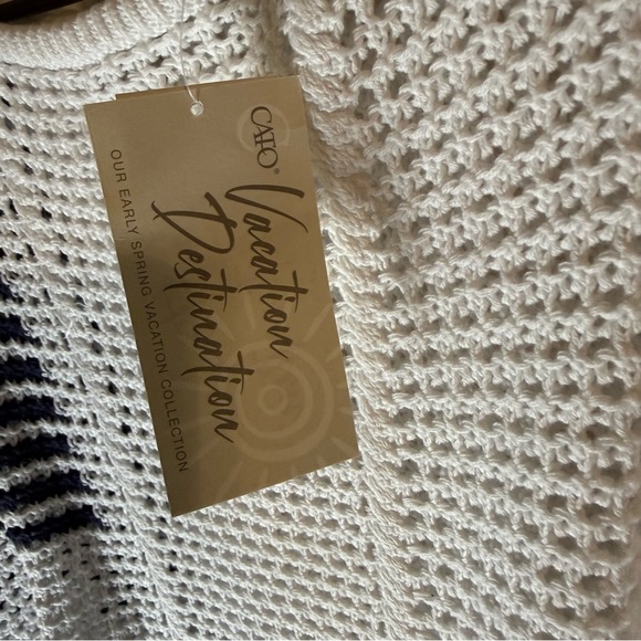 Cato Nautical Stripe Knit Sweater 22/24W Plus Size NWT - Picture 4 of 6